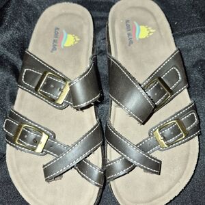Aloha Island Kids Sandals with Gold Buckles